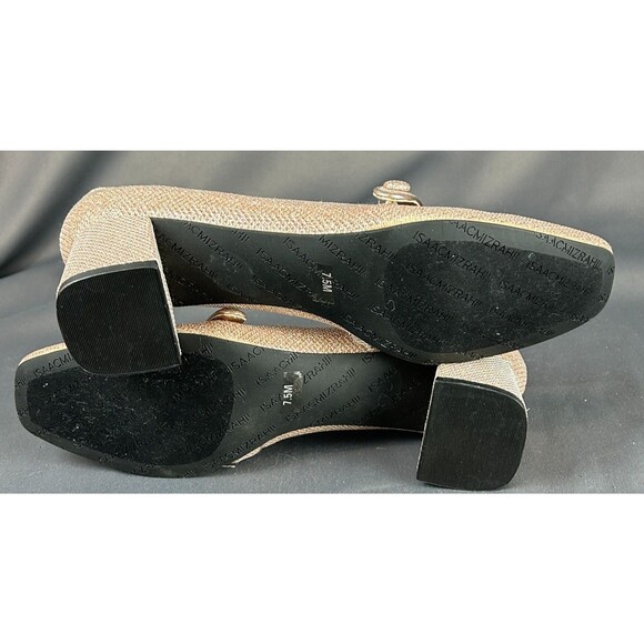 Isaac Mizrahi Live  Scarlet Rose Gold Glitter Mary Jane Pumps Shoes NEW Size 7.5 - Picture 8 of 16